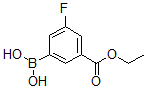 结构式 CAS# 871329-85-0, 3-硼酸基-5-氟-苯甲酸 1-乙基酯