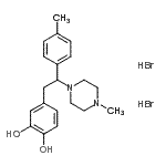 CAS 登录号：87203-84-7， 4-[2-(4-甲基苯基)-2-(4-甲基-1-哌嗪基)乙基]-1,2-苯二酚二氢溴酸盐