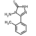 structure of CAS# 87239-95-0, 4-Amino-5-(2-methylphenyl)-4H-1,2,4-triazole-3-thiol;4-amino-5-(2-methylphenyl)-1,2,4-triazole-3-thiol;4-Amino-5-o-tolyl-4H-[1,2,4]triazole-3-thiol;4H-1,2,4-triazole-3-thiol, 4-amino-5-(2-methylphenyl)