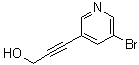 结构式 CAS# 873302-37-5, 3-(5-溴-3-吡啶基)-2-丙炔-1-醇
