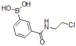 结构式 CAS# 874288-12-7, B-[3-[[(2-氯乙基)氨基]羰基]苯基]-硼酸