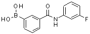结构式 CAS# 874288-34-3, {3-[(3-氟苯基)氨基甲酰]苯基}硼酸