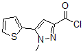 结构式 CAS# 876316-46-0, 1-甲基-5-(2-噻吩基)-1H-吡唑-3-甲酰氯