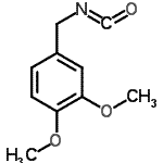 结构式 CAS# 87665-57-4, 4-(异氰酸甲基)-1,2-二甲氧基苯