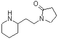 结构式 CAS# 876710-79-1, 1-[2-(2-哌啶基)乙基]-2-吡咯烷酮