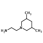 structure of CAS# 876716-58-4, 2-(3,5-Dimethyl-1-piperidinyl)ethanamine;1-PIPERIDINEETHANAMINE,3,5-DIMETHYL-;2-(3,5-dimethylpiperidyl)ethylamine;BAS 10150306