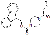 结构式 CAS# 876728-43-7, 4-(1-氧代-3-丁烯-1-基)-1-哌嗪羧酸 9H-芴-9-基甲基酯