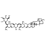 CAS#: 87741-80-8， (2aR,4aS,6aR,10R,11R,12aR,12bS,14bR)-11-Hydroxy-2a,12a-dimethyl-6-oxo-2a,4,4a,6a,7,9,10,11,12,12a,12b,13,14,14b-tetradecahydro-6H-2,3,5-trioxapentaleno[1',6':5,6,7]cyclonona[1,2-a]naphthalen-10-yl bet a-D-glucopyranosyl-(1->4)-2,6-dideoxy-3-O-methyl-alpha-L-ribo-hexopyranosyl-(1->4)-2,6-dideoxy-beta-D-ribo-hexopyranosyl-(1->4)-2,6-dideoxy-3-O-methyl-beta-L-ribo-hexopyranoside