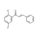 structure of CAS# 877862-83-4, (E)-1-(2,5-difluorophenyl)-3-phenyl-prop-2-en-1-one;1-(2,5-Difluoro-phenyl)-3-phenyl-propenone;n / a