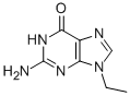 structure of CAS# 879-08-3, 9-Ethylguanine;Nsc22755;Aids193577;Guanine, 9-Ethyl- (8Ci)