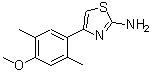 结构式 CAS# 879053-77-7, 4-(4-甲氧基-2,5-二甲基苯基)-1,3-噻唑-2-胺