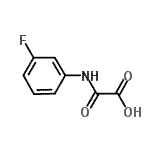 structure of CAS# 87967-27-9, [(3-Fluorophenyl)amino](oxo)acetic acid;[(3-fluorophenyl)amino](oxo)aceticacid;acetic acid, [(3-fluorophenyl)amino]oxo-;N-(3-fluorophenyl)methanecarboxylic acid