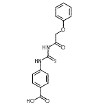 结构式 CAS# 87998-76-3, 4-{[(苯氧基乙酰基)硫代氨基甲酰]氨基}苯甲酸
