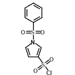 结构式 CAS# 881406-26-4, 1-(苯磺酰基)-1H-吡咯-3-磺酰氯