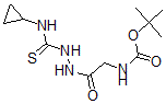 structure of CAS# 883008-24-0, Tert-Butyl 2-(2-(Cyclopropylcarbamothioyl)Hydrazinyl)-2-Oxoethylcarbamate;Tert-Butyl 2-(2-(Cyclopropylcarbamothioyl)Hydrazinyl)-2-Oxoethylcarbamate