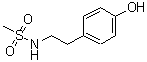 structure of CAS# 883107-35-5, N-[2-(4-Hydroxyphenyl)ethyl]methanesulfonamide;METHANESULFONAMIDE,N-[2-(4-HYDROXYPHENYL)ETHYL]-;MFCD02682911;N-[2-(4-Hydroxyphenyl)ethyl]methanesulfonamide