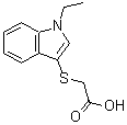 结构式 CAS# 883539-49-9, [(1-乙基-1H-吲哚-3-基)硫基]乙酸
