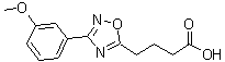 structure of CAS# 883546-59-6, 4-[3-(3-Methoxyphenyl)-1,2,4-oxadiazol-5-yl]butanoic acid;4-[3-(3-Methoxy-phenyl)-[1,2,4]oxadiazol-5-yl]-butyric acid;4-[3-(3-methoxyphenyl)-1,2,4-oxadiazol-5-yl]butanoic acid;4-[3-(3-methoxyphenyl)-1,2,4-oxadiazol-5-yl]butanoicacid