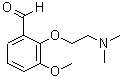 structure of CAS# 883549-58-4, 2-[2-(Dimethylamino)ethoxy]-3-methoxybenzaldehyde;2-(2-(dimethylamino)ethoxy)-3-methoxybenzaldehyde;2-(2-Dimethylamino-ethoxy)-3-methoxy-benzaldehyde;2-[2-(dimethylamino)ethoxy]-3-methoxybenzaldehyde