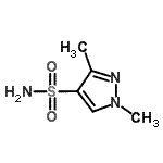 结构式 CAS# 88398-53-2, 1,3-二甲基-1H-吡唑-4-磺酰胺