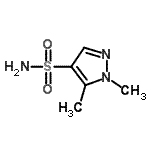 structure of CAS# 88398-55-4, 1,5-Dimethyl-1H-pyrazole-4-sulfonamide;1,5-Dimethyl-1H-pyrazole-4-sulfonamide