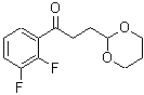 structure of CAS# 884504-24-9, 1-(2,3-Difluorophenyl)-3-(1,3-dioxan-2-yl)-1-propanone;2',3'-Difluoro-3-(1,3-Dioxan-2-Yl)Propiophenone;MFCD02261810