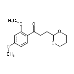 结构式 CAS# 884504-41-0, 1-(2,4-二甲氧基苯基)-3-(1,3-二恶烷-2-基)-1-丙酮