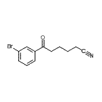 structure of CAS# 884504-64-7, 6-(3-Bromophenyl)-6-oxohexanenitrile;MFCD02260540