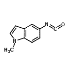 structure of CAS# 884507-16-8, 5-Isocyanato-1-methyl-1H-indole;1H-INDOLE,5-ISOCYANATO-1-METHYL-;1-methylindol-5-isocyanate;5-Isocyanato-1-Methyl-1H-indole