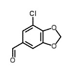 structure of CAS# 88525-51-3, 7-Chloro-1,3-benzodioxole-5-carbaldehyde;7-chloro-2H-1,3-benzodioxole-5-carbaldehyde;7-chloro-2H-benzo[d]1,3-dioxolane-5-carbaldehyde;7-Chloro-benzo[1,3]dioxole-5-carbaldehyde