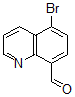 结构式 CAS# 885267-41-4, 5-溴-8-喹啉甲醛