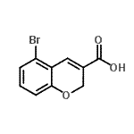 结构式 CAS# 885270-71-3, 5-溴-2H-苯并吡喃-3-羧酸