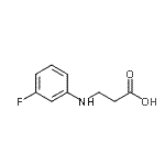 结构式 CAS# 885275-89-8, N-(3-氟苯基)-beta-丙氨酸