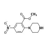 结构式 CAS# 886360-73-2, 甲基5-硝基-2-(1-哌嗪基)苯甲酸酯