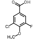 structure of CAS# 886497-22-9, 3-Chloro-5-fluoro-4-methoxybenzoic acid;5-chloro-3-fluoro-4-methoxybenzoic acid;MFCD04115864