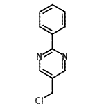 structure of CAS# 886531-63-1, 5-(Chloromethyl)-2-phenylpyrimidine;[5-(Chloromethyl)pyrimidin-2-yl]benzene;[5-(Chlor<wbr>omethyl)p<wbr>yrimidin-<wbr>2-yl]benz<wbr>ene, 5-(C<wbr>hlorometh<wbr>yl)-2-phe<wbr>nyl-1,3-d<wbr>iazine;[5-(Chlor<wbr>omethyl)p<wbr>yrimidin-<wbr>2-yl]benz<wbr>ene; 5-(C<wbr>hlorometh<wbr>yl)-2-phe<wbr>nyl-1,3-d<wbr>iazine