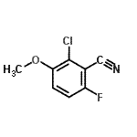 structure of CAS# 886761-59-7, 2-Chloro-6-fluoro-3-methoxybenzonitrile;2-chloro-6-fluoro-3-methoxybenzenecarbonitrile;MFCD06660326