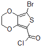 structure of CAS# 886851-53-2, 7-Bromo-2,3-Dihydro-Thieno[3,4-b]-1,4-Dioxin-5-Carbonylchloride;7-Bromo-2,3-Dihydrothieno[3,4-B][1,4]Dioxine-5-Carbonyl Chloride 90%;7-BROMO-2,3-DIHYDROTHIENO[3,4-B][1,4]DIOXINE-5-CARBONYL CHLORIDE 90;7-BROMO-2,3-DIHYDROTHIENO[3,4-B][1,4]DIOXINE-5-CARBONYL CHLORIDE