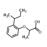 结构式 CAS# 887029-70-1, 2-(2-仲-丁基苯氧基)丙酸