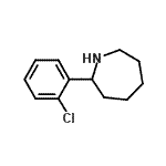 structure of CAS# 887360-60-3, 2-(2-Chlorophenyl)azepane;1H-AZEPINE,2-(2-CHLOROPHENYL)HEXAHYDRO-;2-(2-chlorophenyl)azaperhydroepine;2-(2-CHLORO-PHENYL)-AZEPANE
