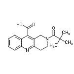 结构式 CAS# 887432-93-1, 2-(2,2-二甲基丙烷酰基)-1,2,3,4-四氢苯并[b][1,6]萘啶-10-羧酸