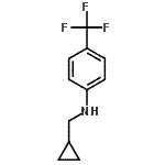 结构式 CAS# 887590-10-5, N-(环丙基甲基)-4-(三氟甲基)苯胺