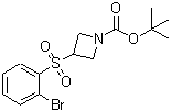 结构式 CAS# 887593-53-5, 3-[(2-溴苯基)磺酰基]-1-吖丁啶羧酸叔丁酯