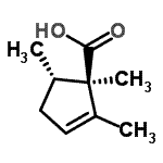 CAS 登录号：88907-86-2， (1R,5S)-1,2,5-三甲基-2-环戊烯-1-羧酸