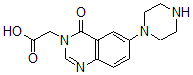 structure of CAS# 889958-08-1, (4-Oxo-6-Piperazin-1-Yl-4H-Quinazolin-3-Yl)-Acetic Acid;(4-OXO-6-PIPERAZIN-1-YL-4H-QUINAZOLIN-3-YL)-ACETIC ACID;6-PIPERAZIN-1-YL-4(3H)-QUINAZOLINONE-3-ACETIC ACID;H-PQA-OH