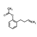 structure of CAS# 890097-68-4, 2-(3-Buten-1-yl)phenyl acetate;4-(2-Acetoxyphenyl)-1-butene;MFCD07782970