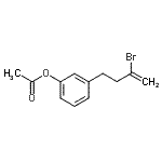 结构式 CAS# 890097-82-2, 3-(3-溴-3-丁烯-1-基)苯基乙酸酯