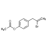structure of CAS# 890097-87-7, 4-(2-Bromo-2-propen-1-yl)phenyl acetate;3-(4-Acetoxyphenyl)-2-bromo-1-propene