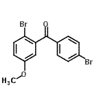 结构式 CAS# 890098-03-0, (2-溴-5-甲氧基苯基)(4-溴苯基)甲酮