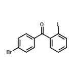 结构式 CAS# 890098-11-0, (4-溴苯基)(2-碘苯基)甲酮